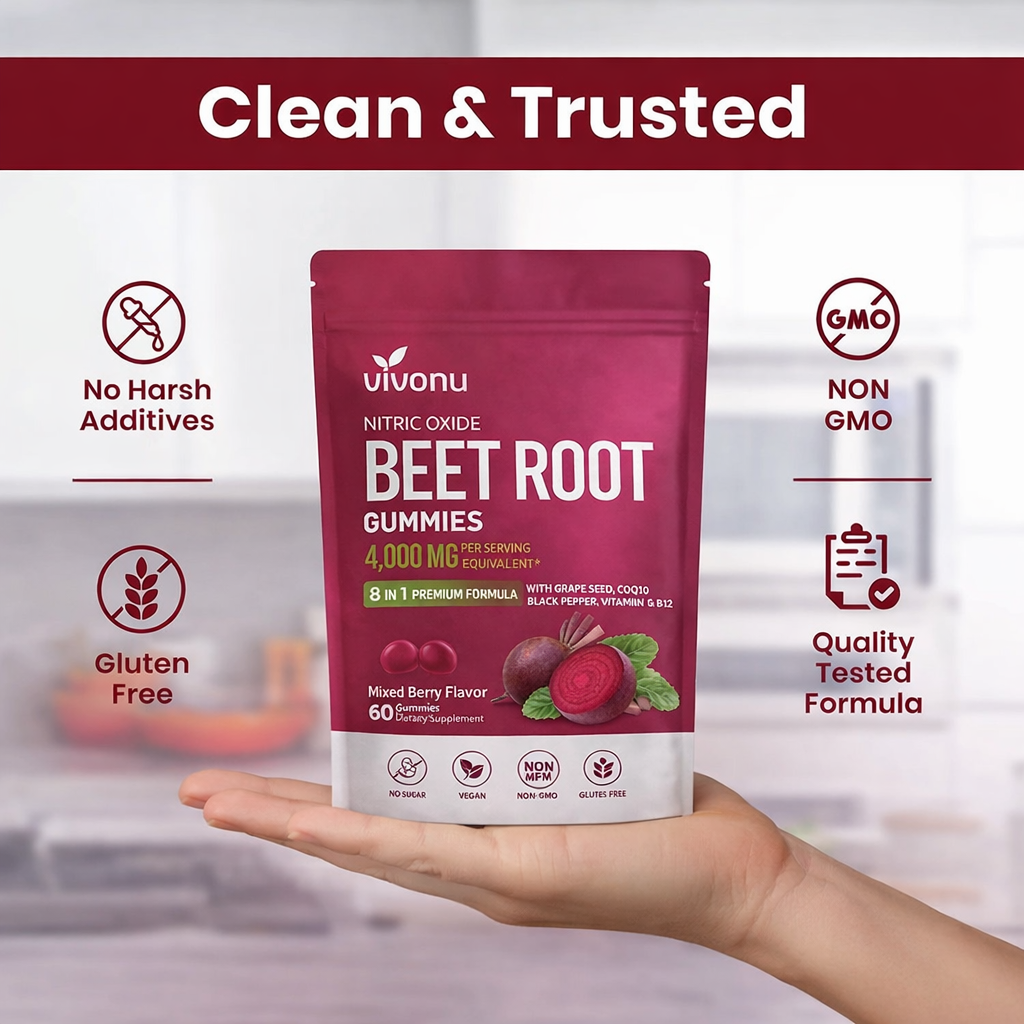 Beet Root Extract - 4000mg High-Potency Gummies