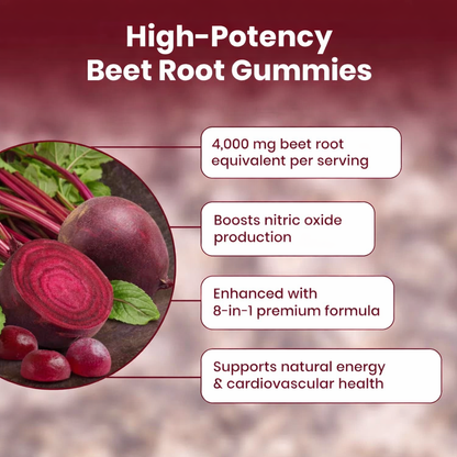 Beet Root Extract - 4000mg High-Potency Gummies