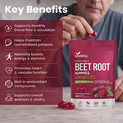 Beet Root Extract - 4000mg High-Potency Gummies